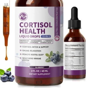 MINCH Cortisol Supplement Liquid Drops – 10-in-1 Formula